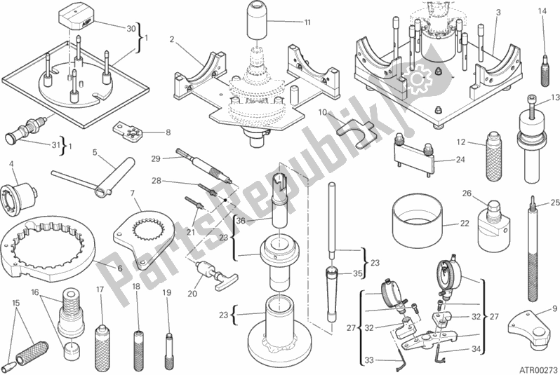 Tutte le parti per il 01a - Strumenti Di Servizio Per Officina del Ducati Superbike Panigale R USA 1199 2017